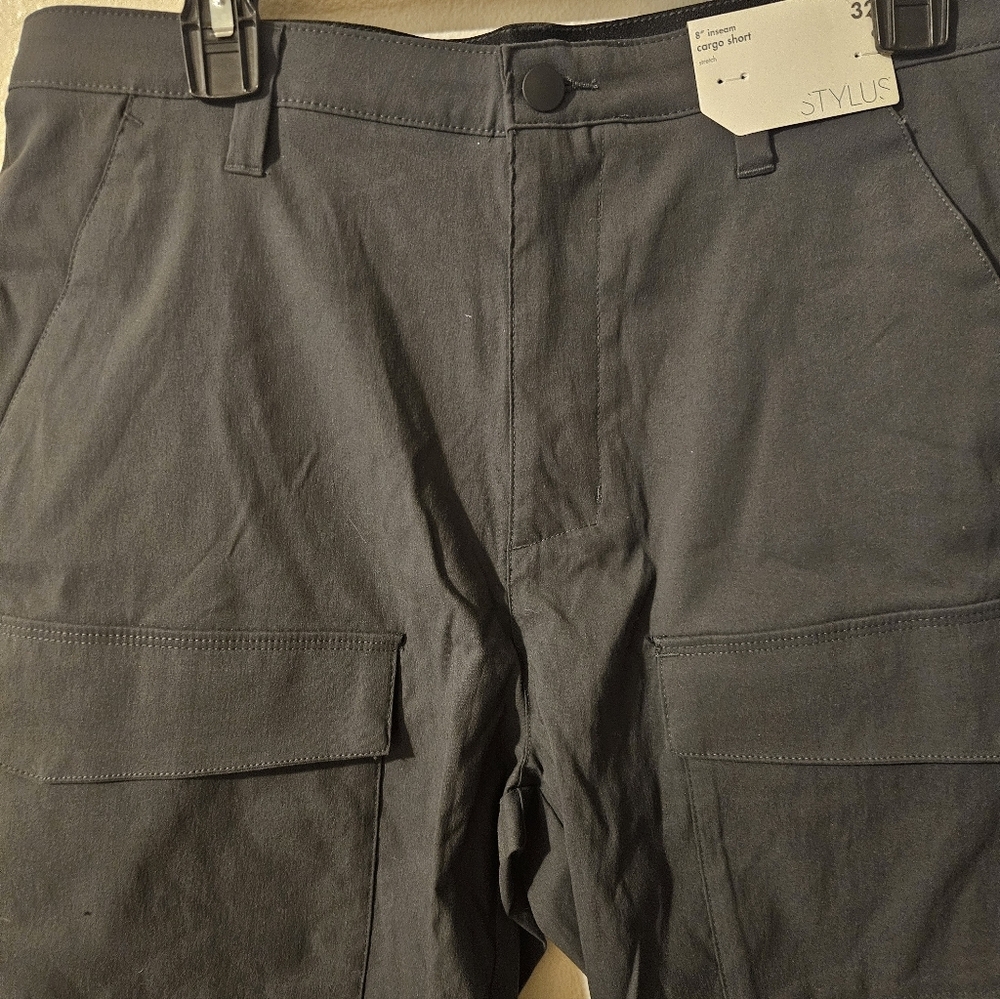 Stylus Mens Gray Cargo Short Size 32 - Picture 5 of 12